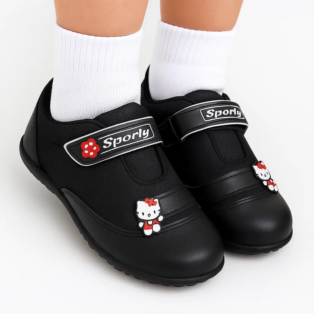 Sepatu Sekolah SD PAUD Velcro Nyaman Dipakai Seharian Usia   8 Tahun Ideal Untuk   Dengan Fitur Velcro Mudah Dipakai Dan Dilepas cewek Anak Perempuan Sepatu Fashion
