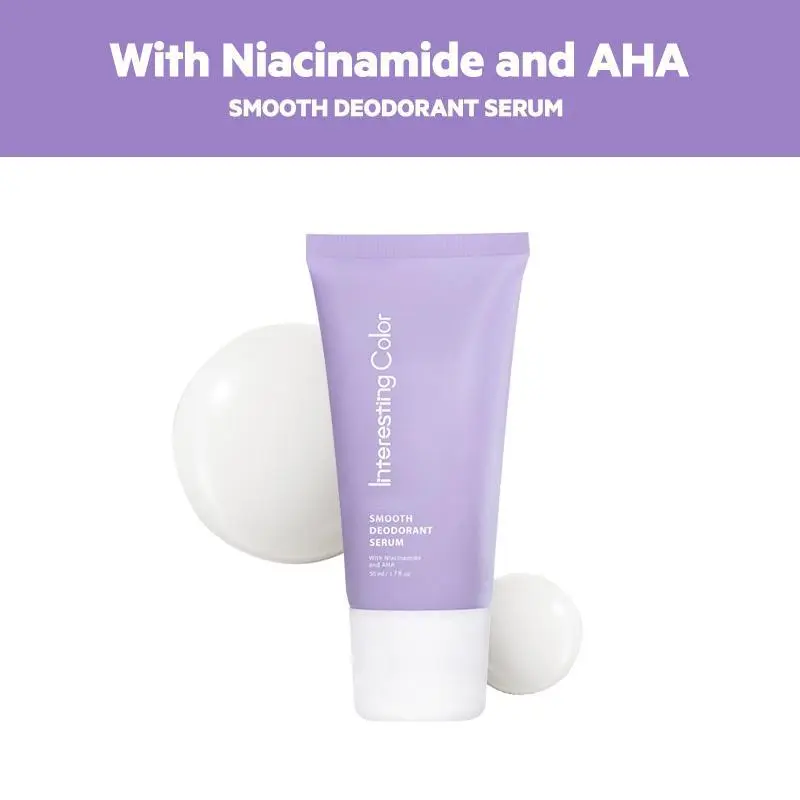 Serum lăn khử mùi, BO, sáng và mịn, 50ml, với Niacinamide, làm trắng nách và loại bỏ melanin, chất khử mùi, chất khử mùi lăn