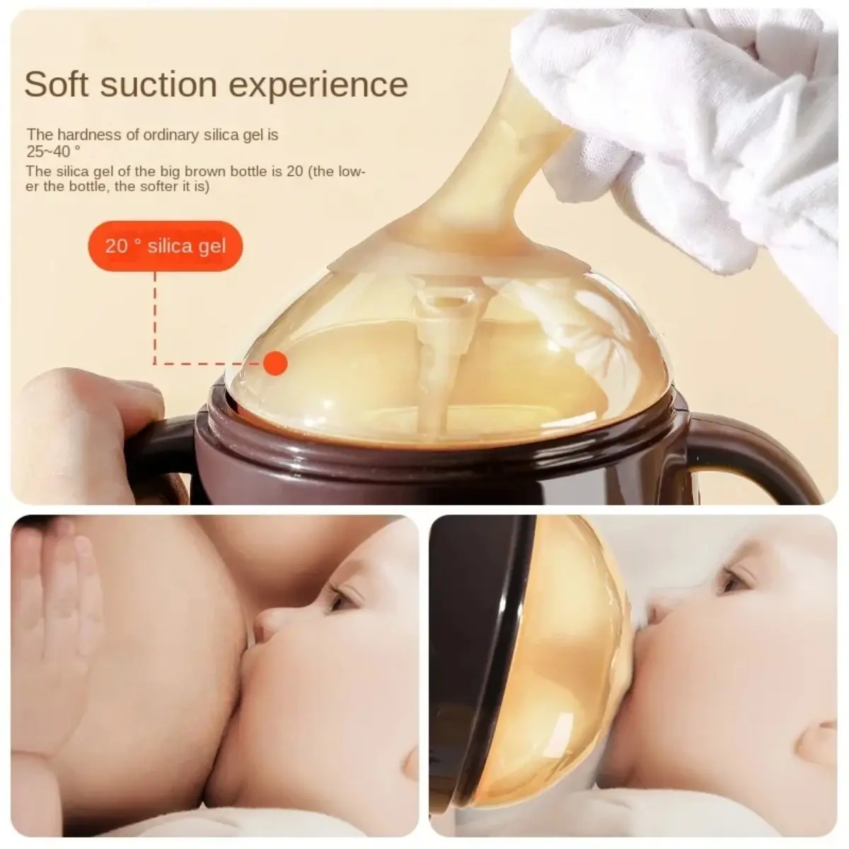 Bình Silicon Cho Bé Binh Sua Bình Sữa Trẻ Em Bé Có Thể Dùng 250 / 150ml, Kháng Khuẩn, Làm Bằng Silicon, Thích Hợp Cho Trẻ Sơ Sinh, Bình Sữa Cho Con Bú, Chống Sặc Núm Bình Sữa Bình Tập Uống Inbear bình Sữa Betta Cổ Rộng Bình Sữa Thuỷ Tinh Tốt Cho Bé