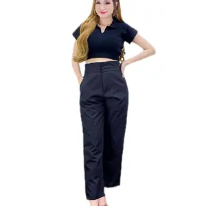zora baggy pant highwaist - celana panjang wanita terbaru Katun Cewek