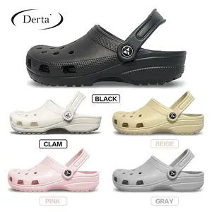 DertA' Sendal Selop Wanita Sendal Kodok Wanita Sepatu Fuji Wanita Clog Beige Cewek Casual Fashion Korea Baim Kekinian size 36-45
