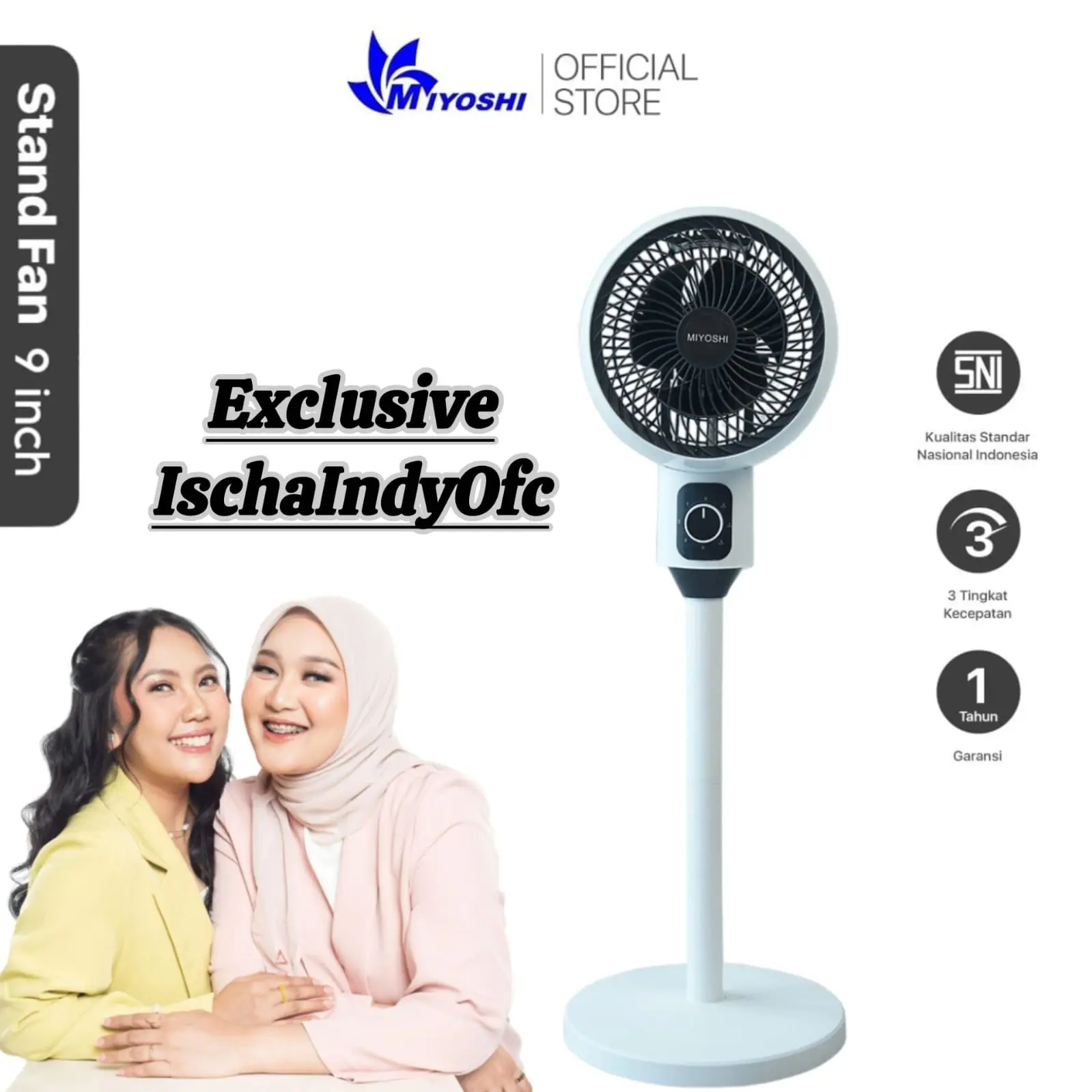 [Exclusive IschaIndyOfc] ROTATIONFAN MIYOSHI / KIPAS ANGIN MINIMALIS / KIPAS ANGIN BERDIRI / KIPAS ROTATION / ROTASI KIPAS VIRAL