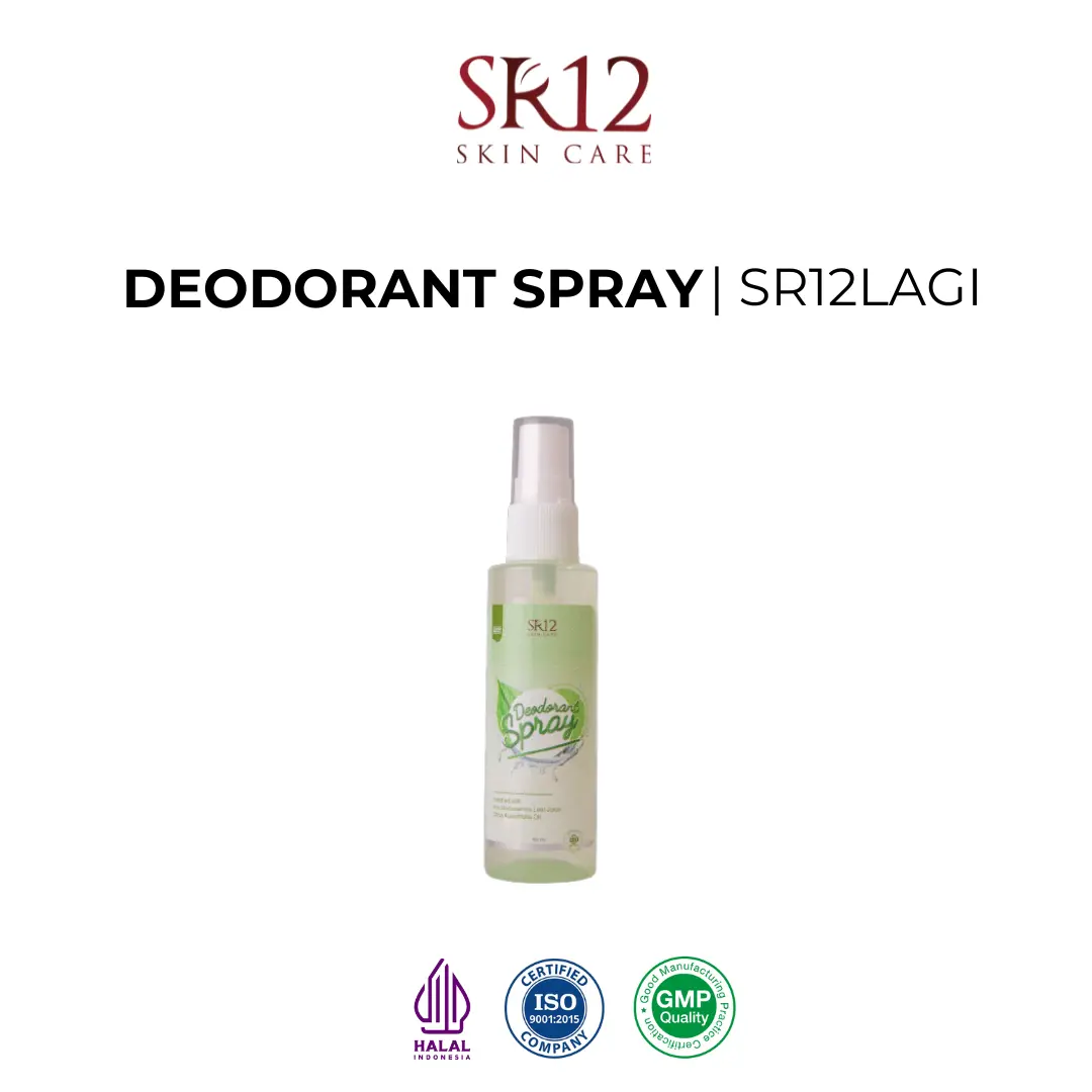 Deodorant Spray SR12 Herbal Ampuh Atasi Bau Badan Keringat Berlebih Mencerahkan BPOM
