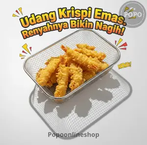 Keranjang Tinggi Stainless Peniris Sayur Minyak Gorengan Tempura