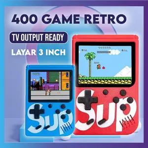 Game Boy Mini SUP LCD 3inch 400 Gamebot Box Permainan Retro Portable Mainan Anak