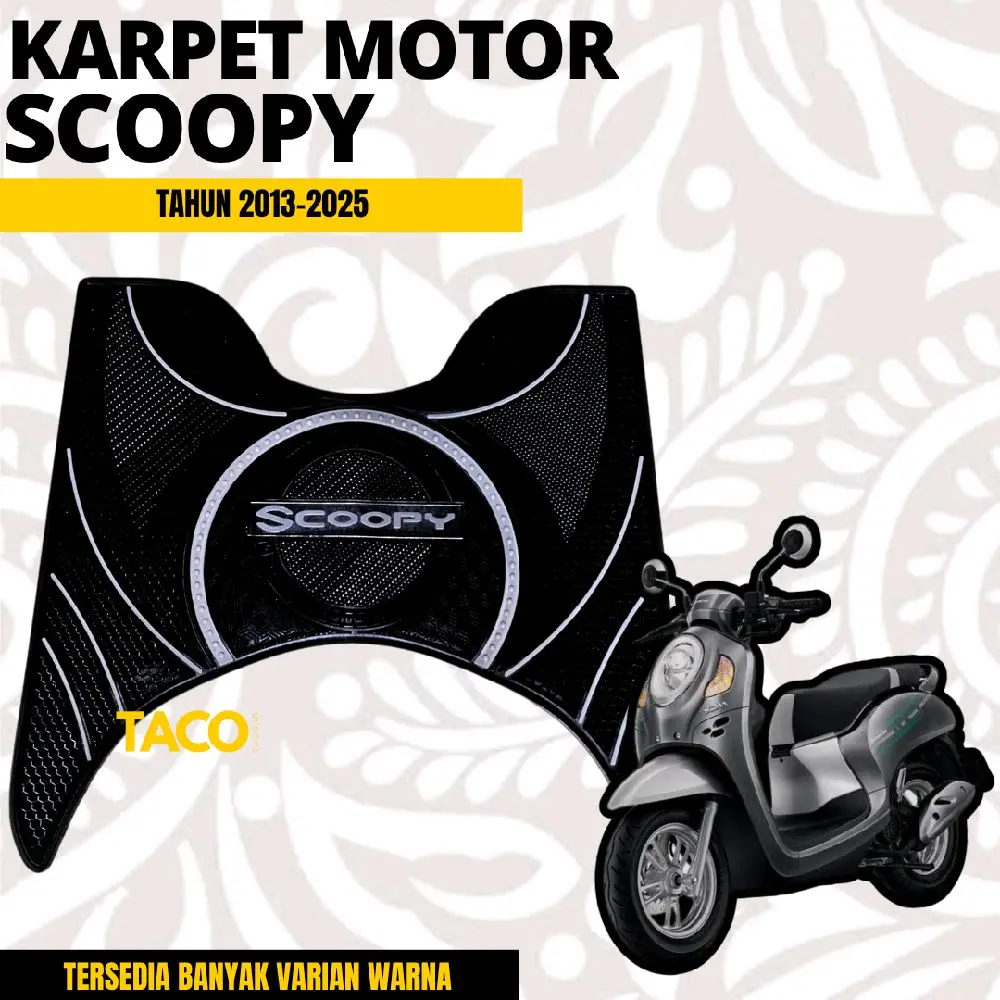 Karpet Motor Scoopy Bahan Karet Premium Tebal Warna Tidak Luntur Anti Slip Nyaman Digunakan Karpet Motor Honda Scoopy