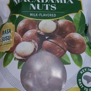 【Luckymore】Macadamia Nuts Rasa Susu 250gr HALAL Cemilan Sehat & Premium Tanpa Pengawet & Pewarna Buatan Tekstur Renyah Rasa Alami