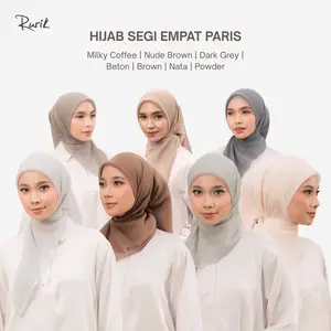 Rurik Segi Empat Paris Hijab Square Muslim Kerudung Instan