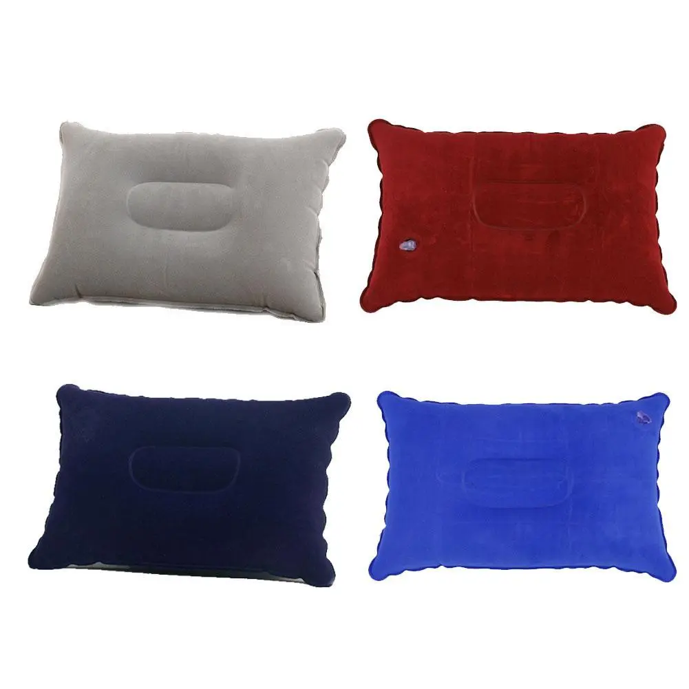 Outdoor Portable Inflatable Pillow Sleeping Gear Inflated Compressed Folding Concave Design For I8G4