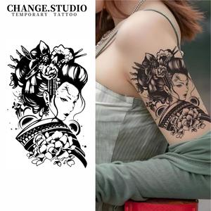 Hình Xăm Tạm Thời, Hình Xăm Oiran Nhật Bản, Kéo Dài Trong 15 Ngày, Không Thấm Nước, Không Sợ Ma Sát, Miếng Dán Hình Xăm