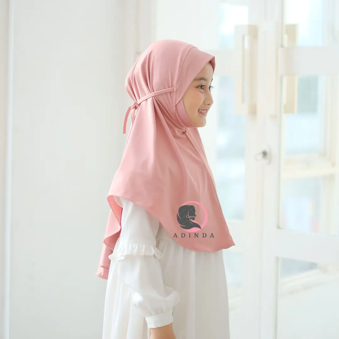Hijab Dagu Tali Anak Usia 7-15 th Jersey Premium I Hijab Dagu Tali Malay Anak Remaja I Hijab Anak I Kerudung Anak