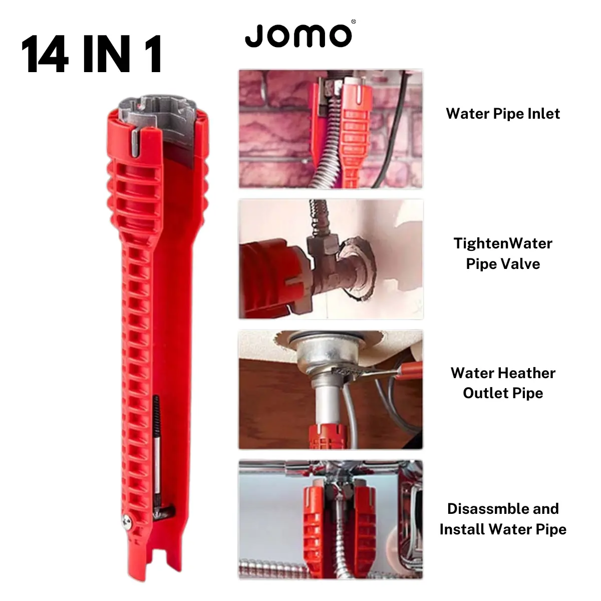 Jomo 14-in-1 Sink Wrench Multipurpose for Home Improvement