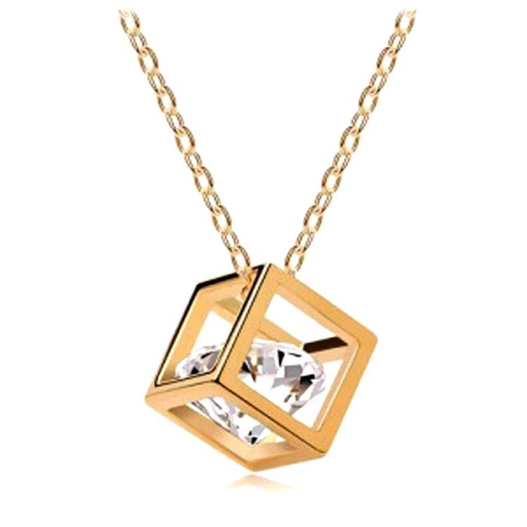 SK Grup Kalung Liontin Wanita rubick 3D