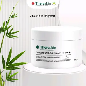 Suncare With Brigthener Pink Theraskin SPF 30 Mencerahkan Wajah Berjerawat Perawatan Pencerah Muka dengan Niacin