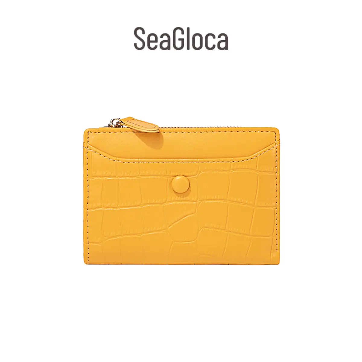 SeaGloca Stone Pu Fashion Multi-Card Zipper Cross Border Short Wallet For Woman No 657