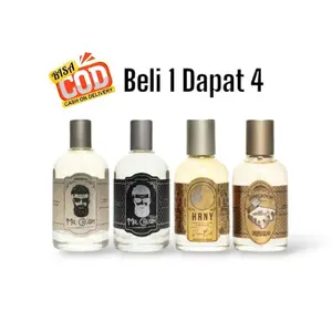 BELI 1 DAPAT 4 Eau De Parfum - Woody Spicy untuk Wanita (35ml) - Lemon, Hitam
