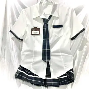 Sexy Lingerie Japaese Mini Skirt Cosplay Set Seragam Siswa kostum 2A183 Wanita