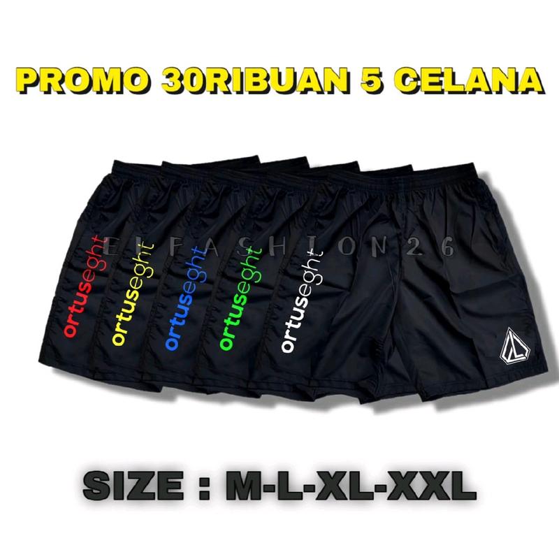 Promo 30 Ribuan Dapat 5 Celana Pendek Sport Olahraga Pria Wanita Uniseks Kolor