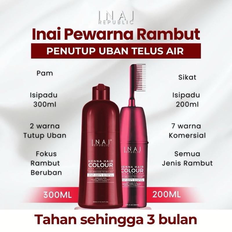 INAI PEWARNA RAMBUT HALAL - (4 FREE GIFT COVER KIT) - HENNA HAIR COLOUR ...