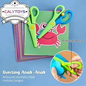 Mainan Gunting Kertas Anak Mainan Edukasi Anak Diy Paper Cutting Aktivitas SNI