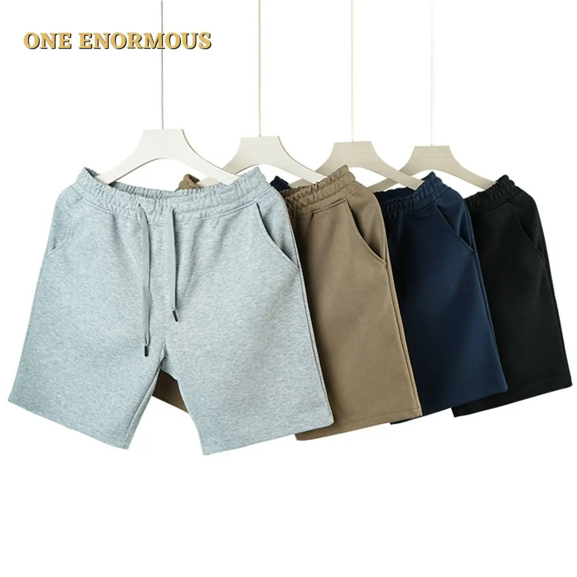 Unisex Plain Shorts Mixed Cotton 250GSM