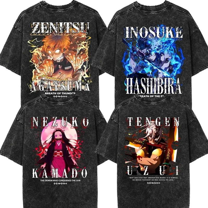 ANIME DEMONSLAYER OVERSIZED HEAVYWEIGHT VINTAGE TEES