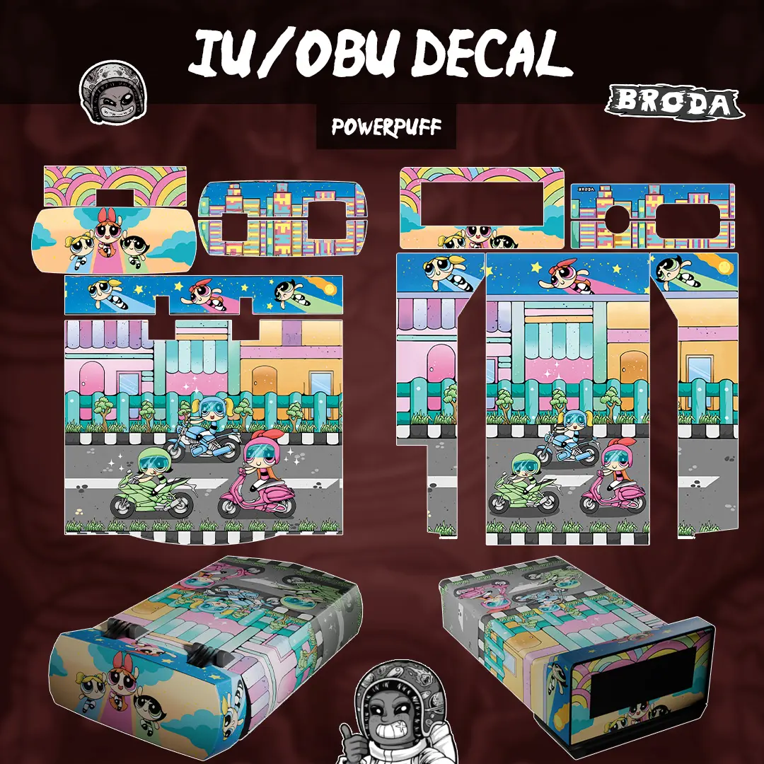 Slim IU OBU Sticker Waterproof "Powerpuff Gals"
