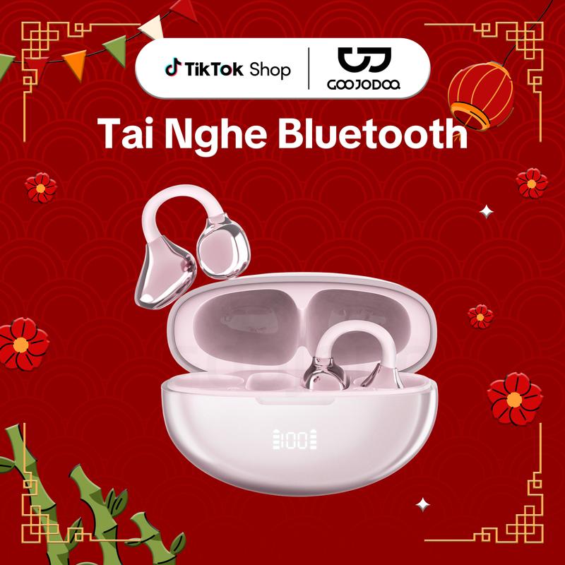 Tai nghe Bluetooth không dây dạng kẹp, an toàn chống rơi, áp suất không, âm…