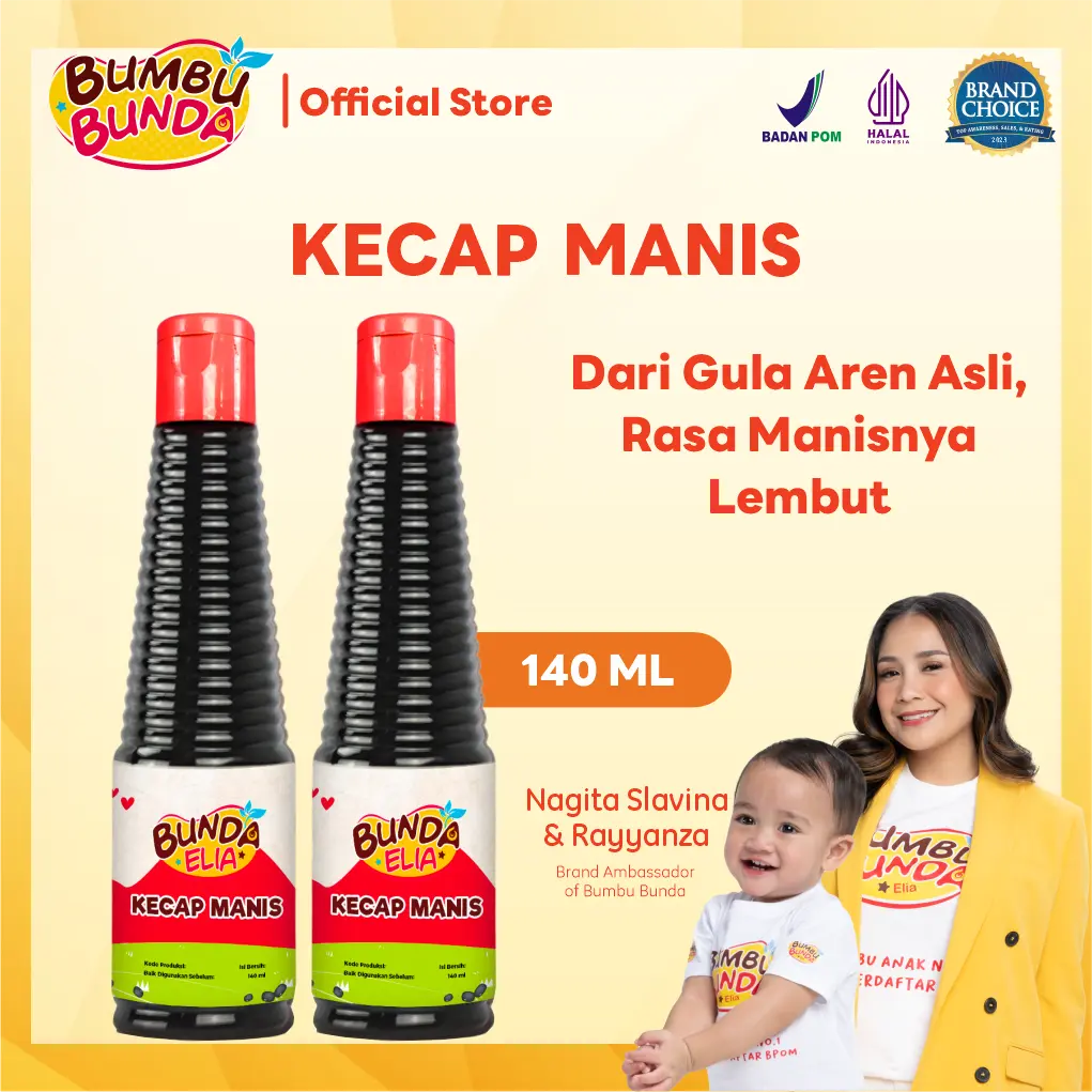 Bumbu Bunda Elia Kecap Manis Non MSG Non Pengawet 140 ml
