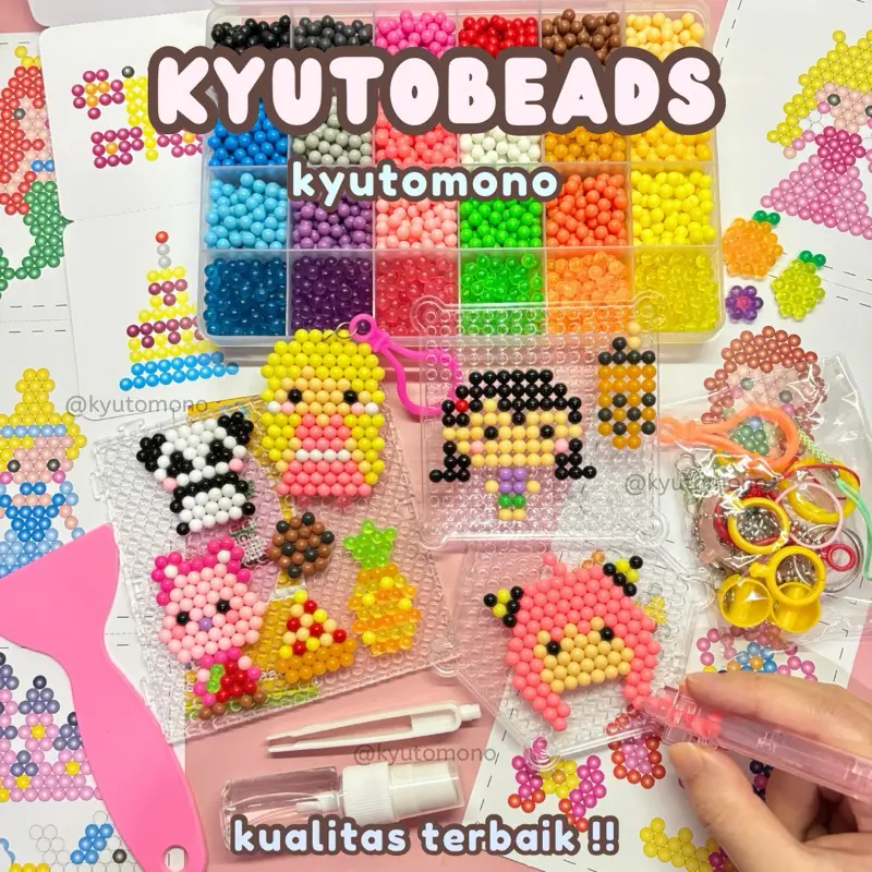 Kyutobeads Kyutomono Magic Beads Mainan Edukasi Mainan Anak Kreatifitas DIY