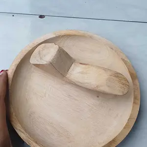 Cobek Kayu Uleg kayu 1 Set Kayu