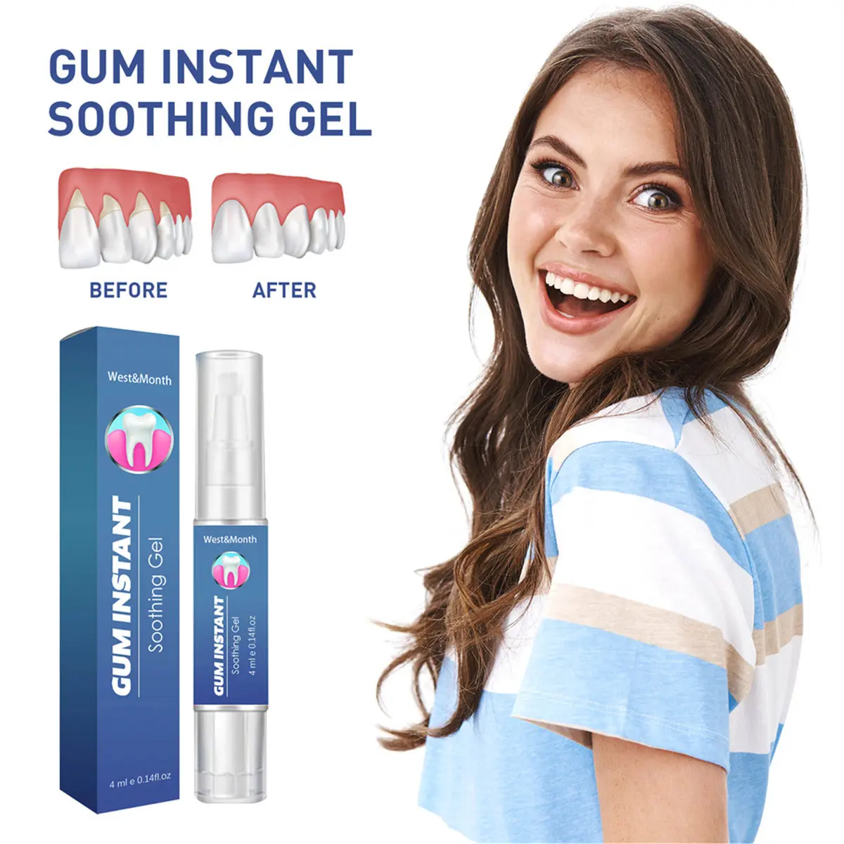 1pc Gum Protector Gel Instant Soothing Gel Receding Gums Therapy Inflammation Treatment Tooth loosening Gingival atrophy
