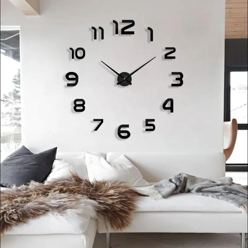 Jam Dinding DIY Estetik Angka Penuh 369 untuk Ruangan Mesin