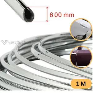4 Meter List Moulding Chrome 6mm Lis Silver List Jendela List Pintu Mobil Lis Dekorasi Interior Mobil Moulding Chrome Trim Strip 4M