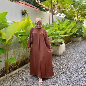 ELSIRA ABAYA ALMIRA//DRESS CRINKLE//freebross//LD 115CM