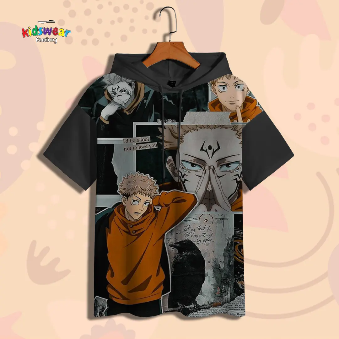 Kaos Hoodie Anak ANIME JUJUTSU KAISEN Baju Anak ANIME JUJUTSU KAISEN 3D Printing Untuk Umur 1-12 Tahun G7 Fashion