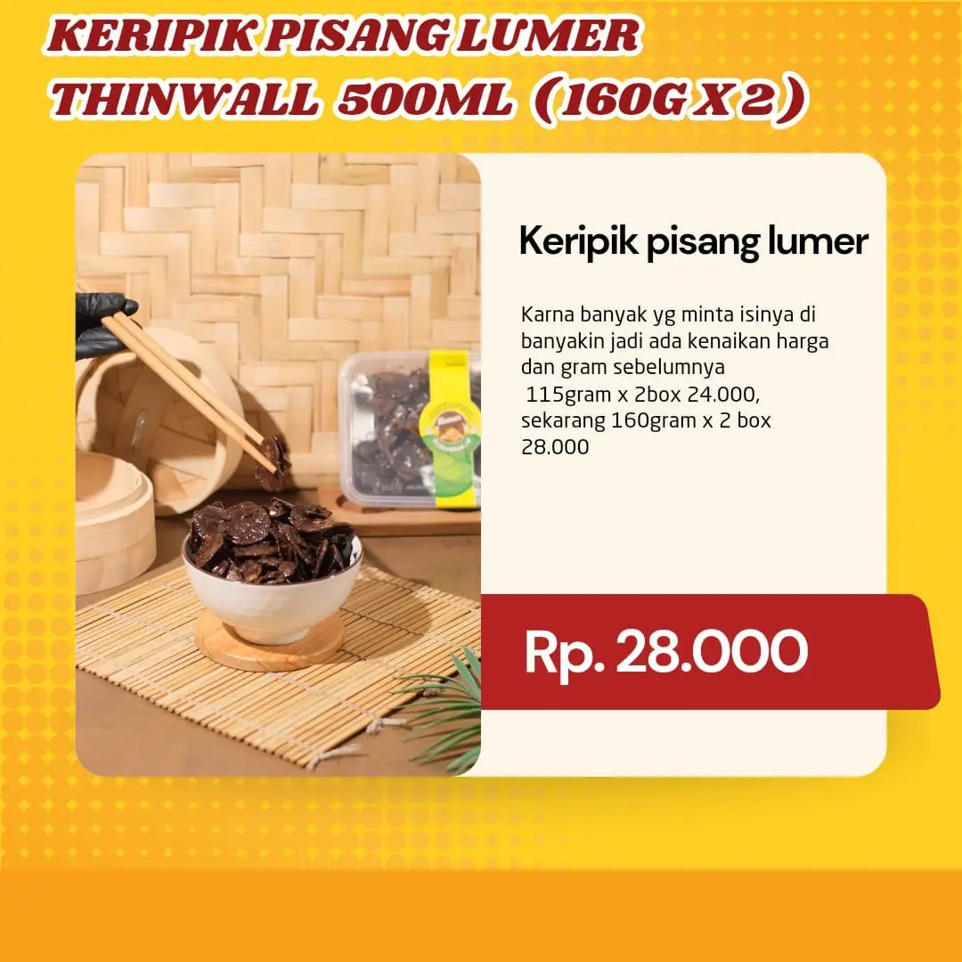 Paket bundling 2pcs (160g x 2)  keripik & camilan isi  pisang
