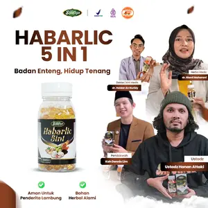 Habarlic 5in1 Kapsul | 1 Botol isi 100 I Habbatussauda Garlic Propolis Minyak Zaitun Rimpang Jahe I BPOM Halal