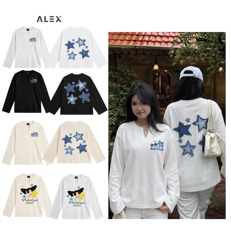 (MỞ BÁN) Áo thun dài A52  form boxy WAFFLE Longsleev in hình SAO BST THU ĐÔNG 2026  unisex nam nữ style form rộng Alexmen   Menswear