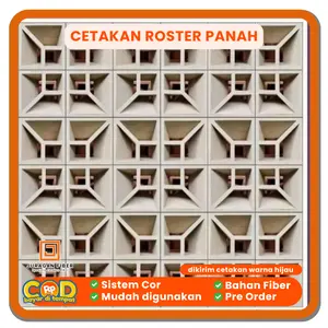 Cetakan Roster Fiber 2 Muka Motif Panah 20x20 cm
