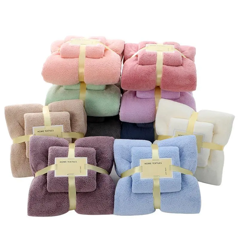 Combo Set Bath Towel + Face Towels Soft Microfiber