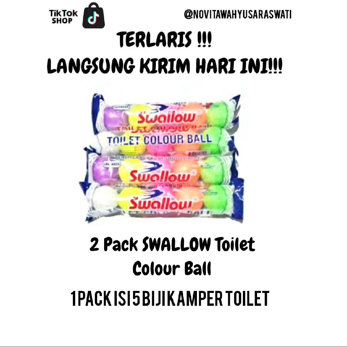 SWALLOW Colour Ball Kamper Toilet - 2 Pack