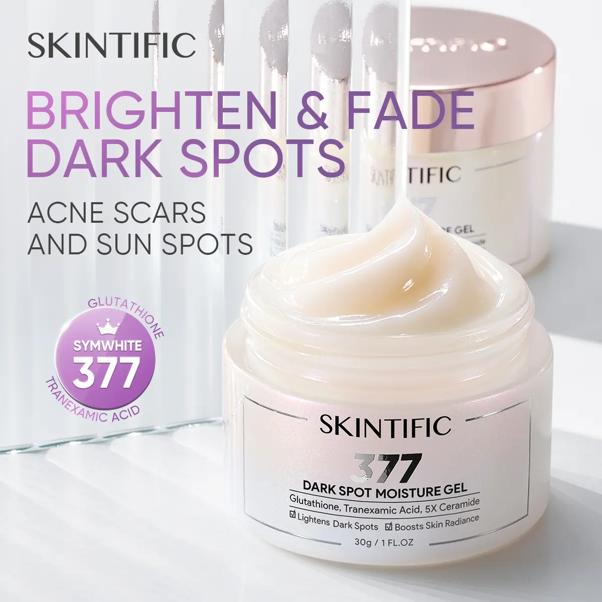 SKINTIFIC Symwhite 377 Dark Spot Moisturizer Brightens Krim Jeragat Moisturiser Cream 30g Moisture Facial