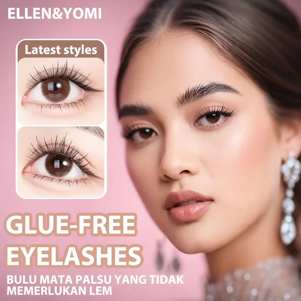 Bulu Mata Palsu Tanpa Lem Premium Eyelashes | Bulumata Extension | YOMI & ELLEN  | Wajah