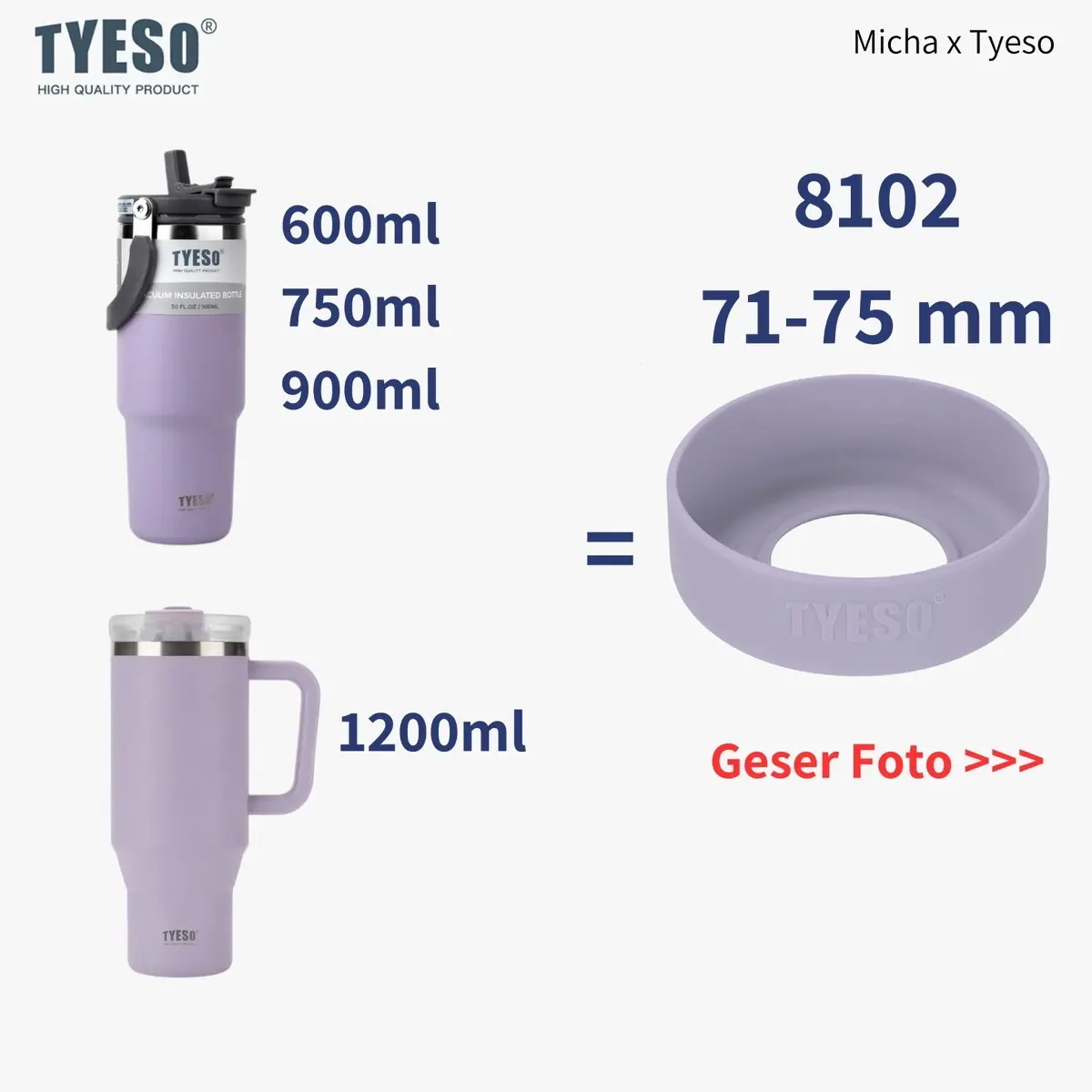 TYESO Alas Tatakan. Tatakan Silikon. Alas Tumbler. Cover Tumbler. Karet Tumbler. Alas BotolMinum. Peralatan Minum. Peralatan Meminum