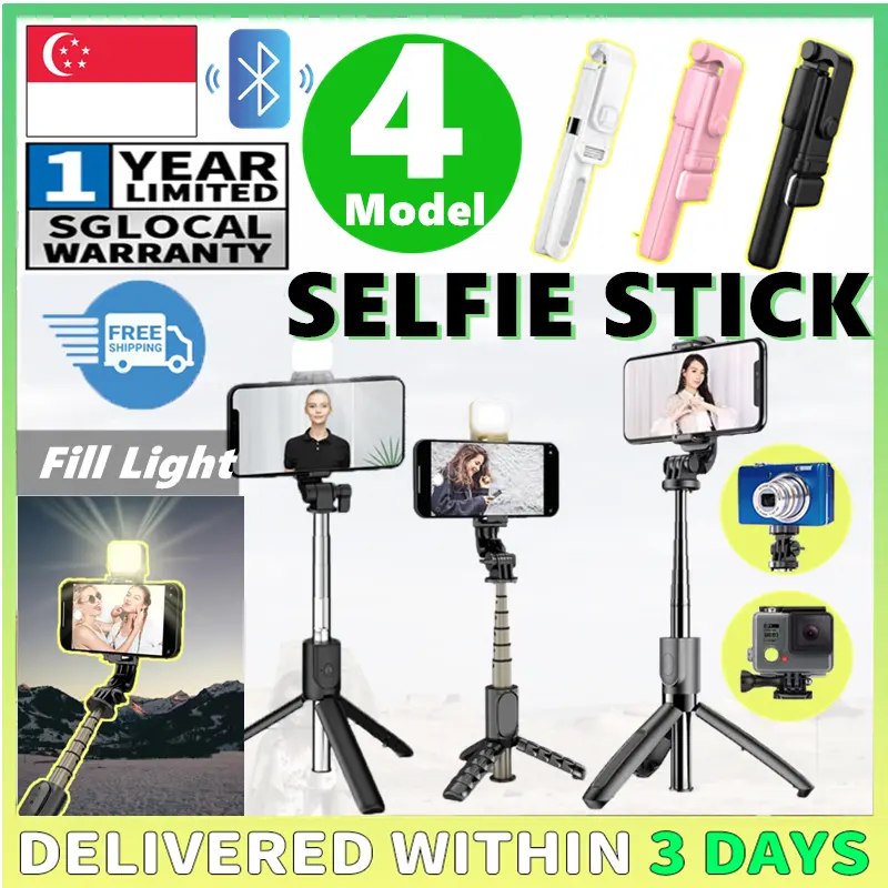[SG Ready Stock] 3 in1 Selfie Stick Tongsis Bluetooth Shutter Tripod Holder L02