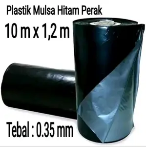 Plastik Mulsa Hitam Perak 10 Meter x 120cm/Mulsa Plastik/Plastik Layangan/Plastik Pertanian/Plastik Kandang Jamur Tanaman