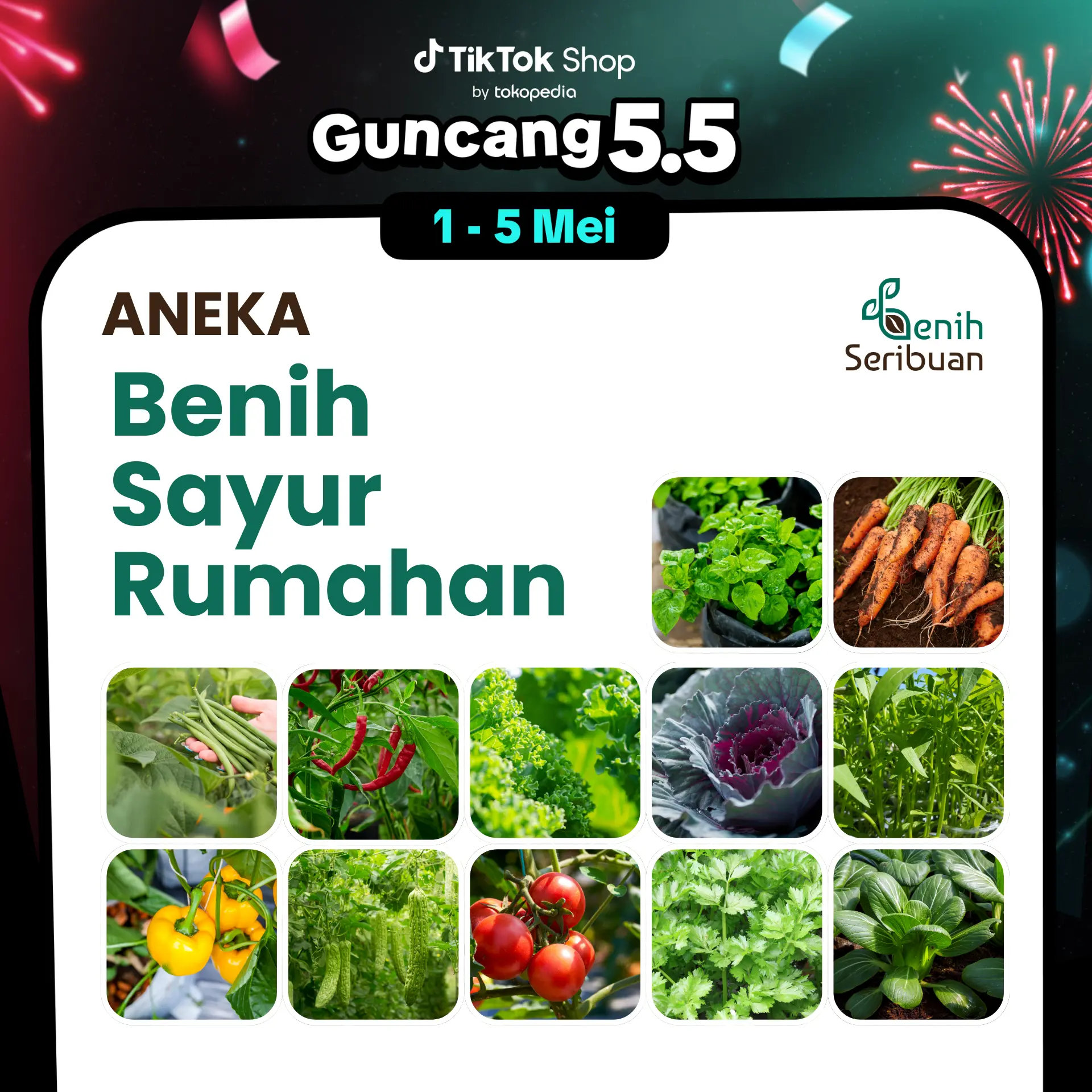 Benih Sayur Sayuran Benih Seribuan Varian Lengkap