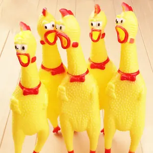 Mainan Kucing Bentuk Ayam Mencicit 17cm dan 31cm Warna Kuning