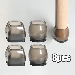 8pcs Alas Kaki Meja Silicon Pelindung Kaki Meja Premium Alas Pelindung Kaki Meja Kursi Bulat Persegi Anti